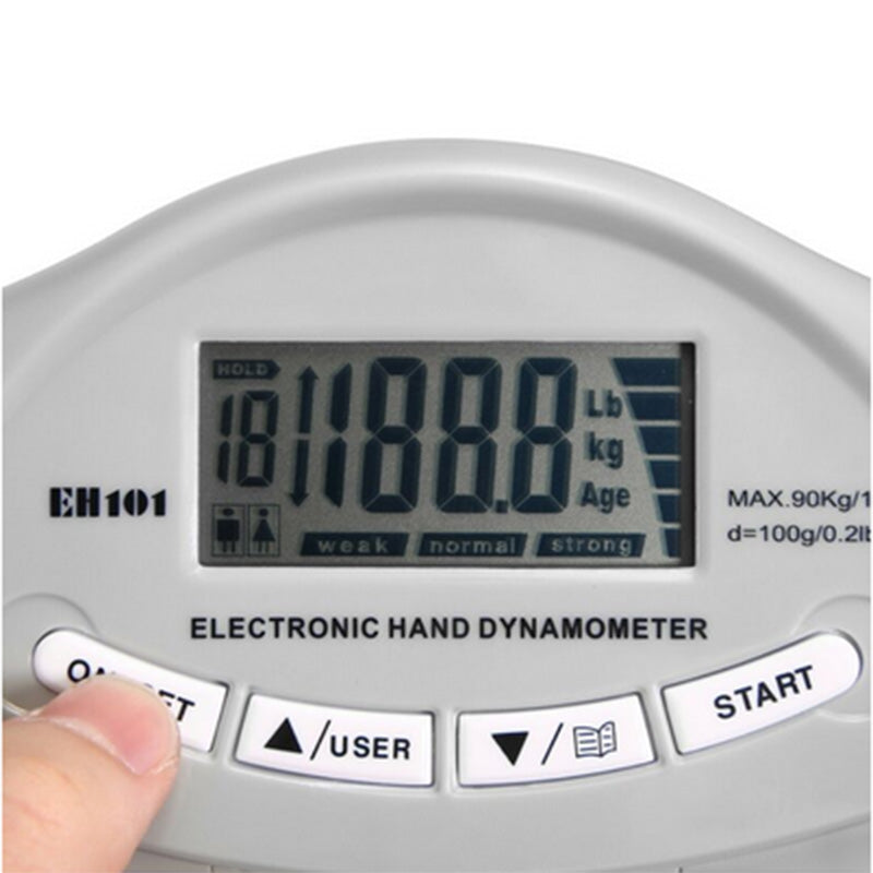 Ergonomic Digital Hand Grip Strength Tester, 90kg Max Force