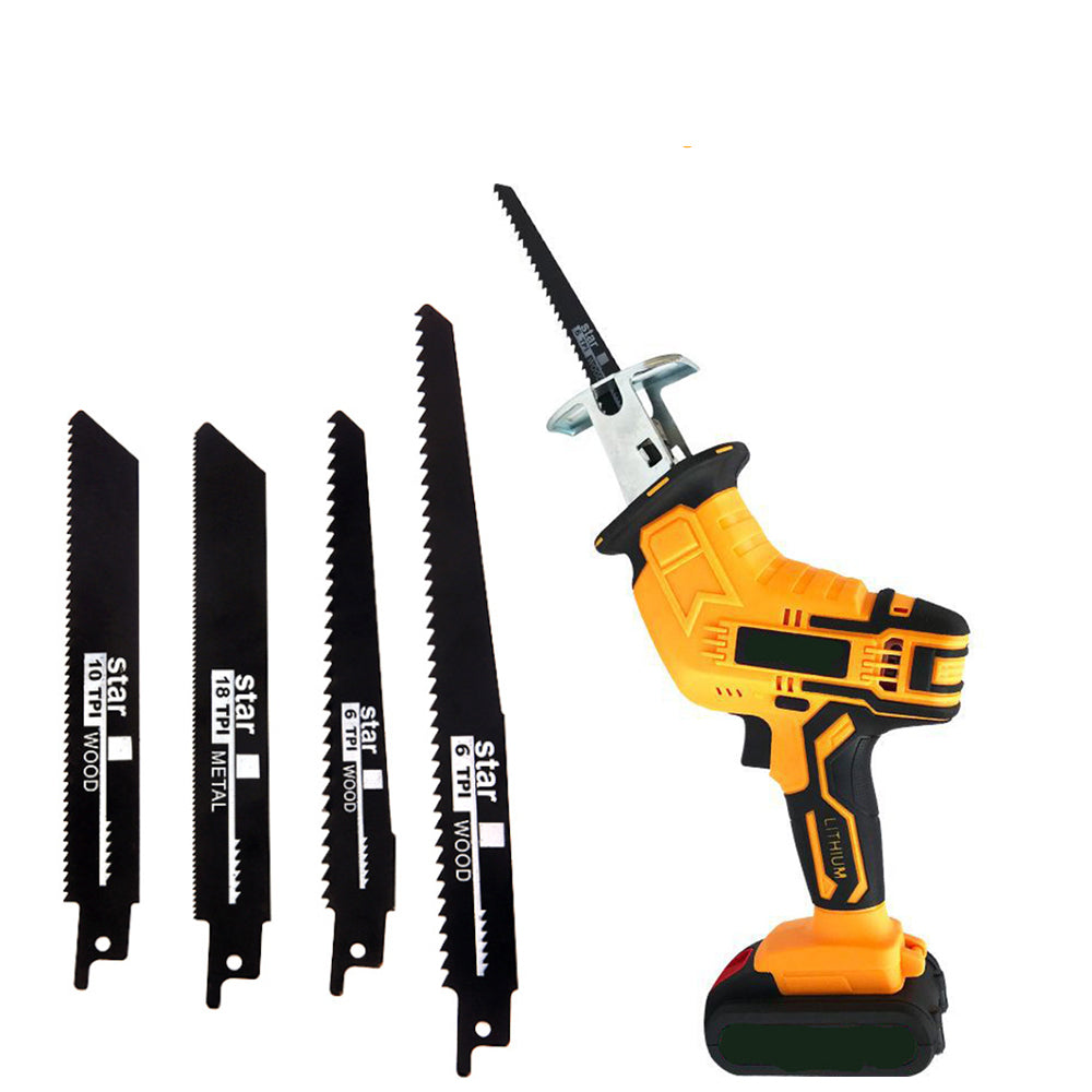 High Power Cordless Reciprocating Saw Kit, 4000mAH Battery