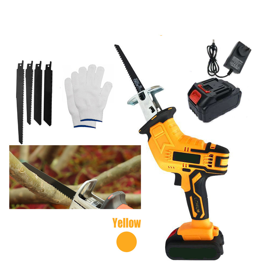 High Power Cordless Reciprocating Saw Kit, 4000mAH Battery