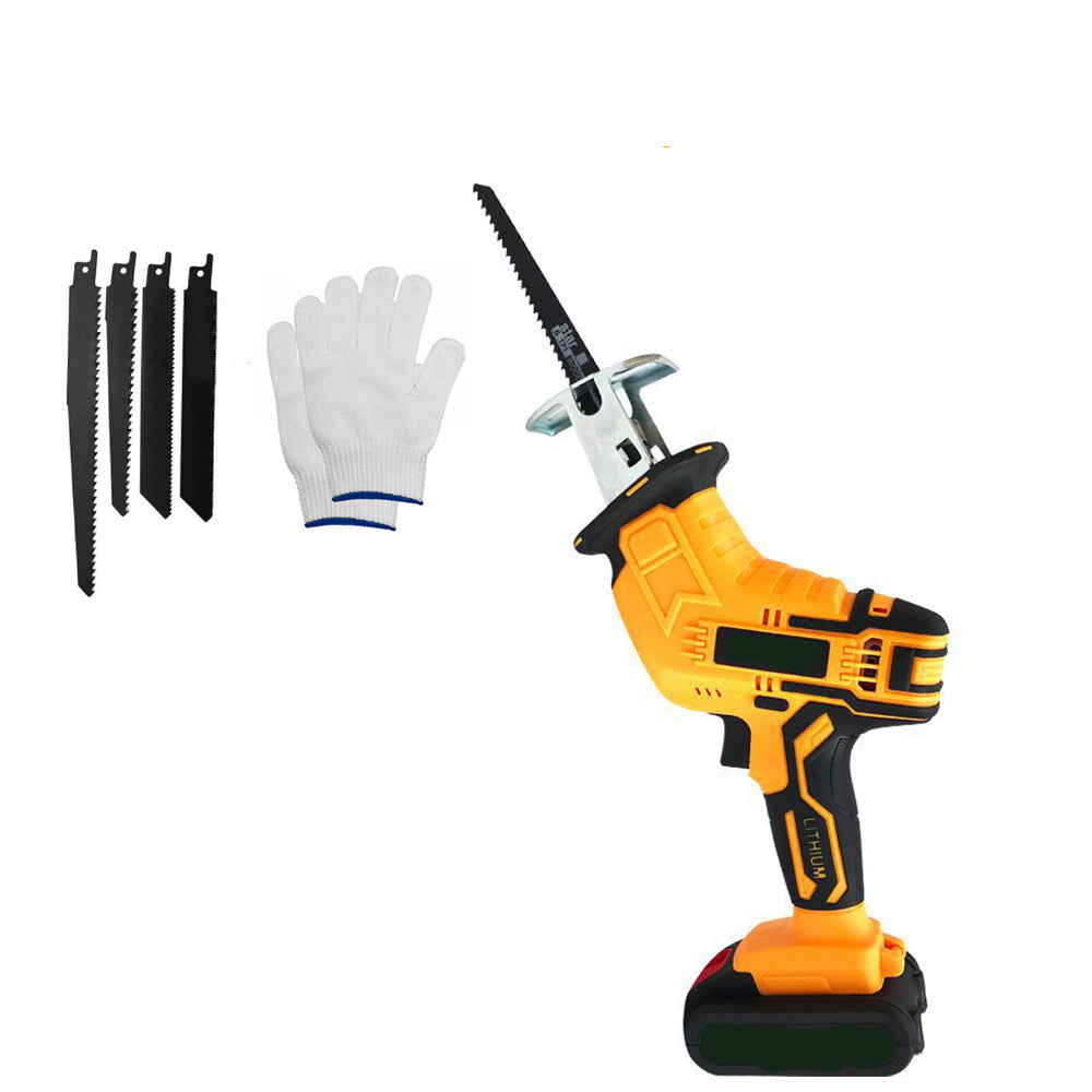 High Power Cordless Reciprocating Saw Kit, 4000mAH Battery