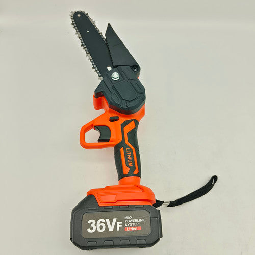 6" Mini Cordless Electric Chainsaw 2X Battery-Powered Wood Cutter Rechargeable