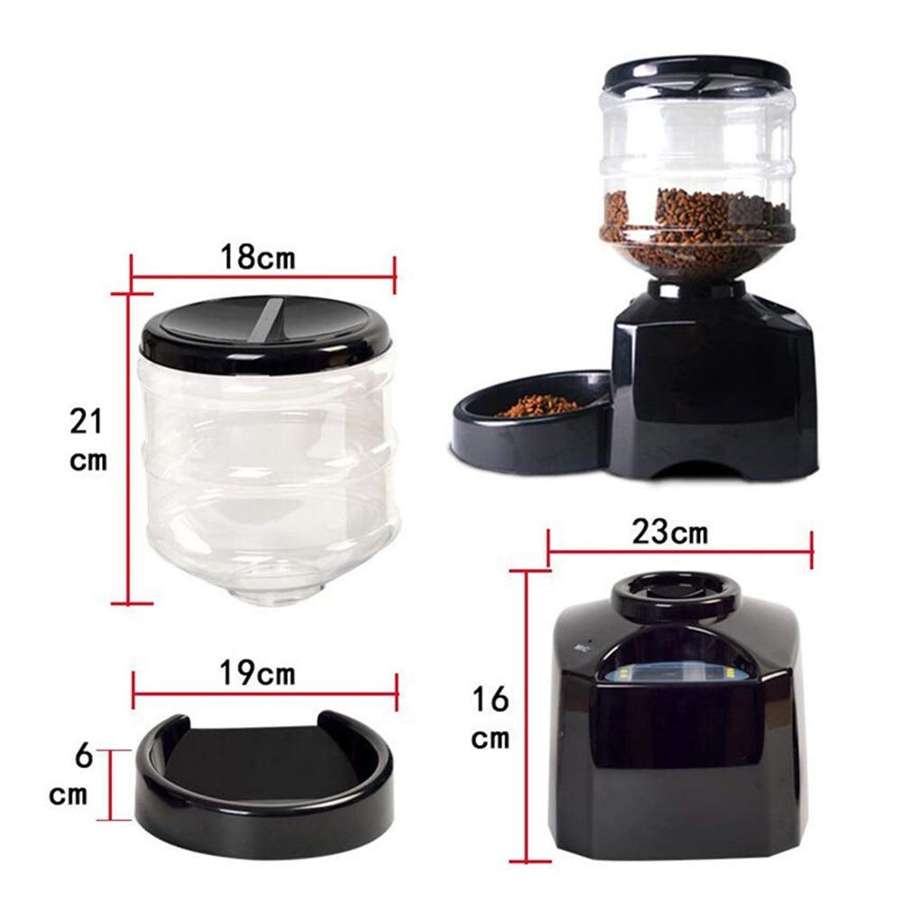 5.5L Automatic Pet Feeder with LCD Display, Voice Recorder