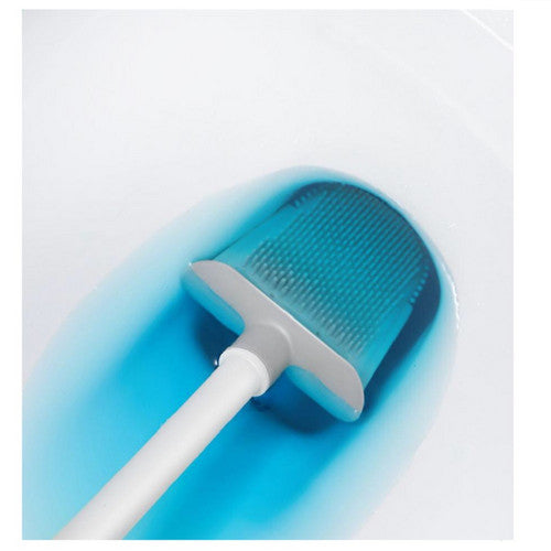 Flexible Silicone Bristle Toilet Brush Set with Ventilated Base