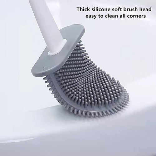 Flexible Silicone Bristle Toilet Brush with Ventilated Base