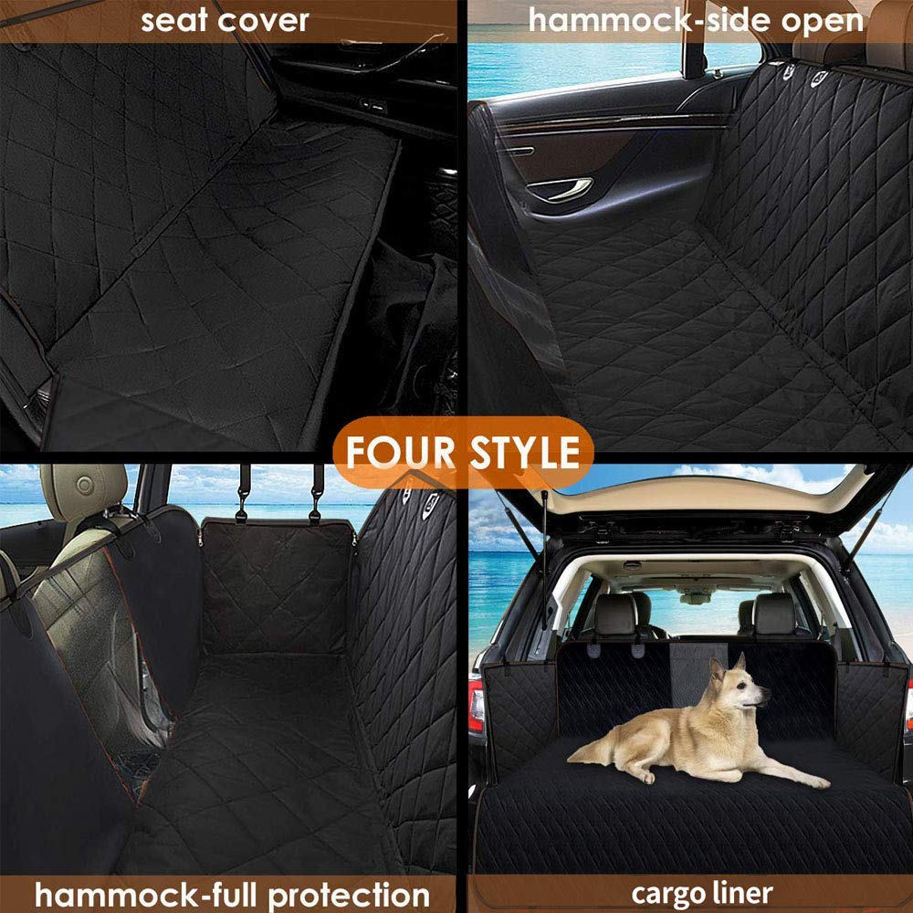 Waterproof Breathable Pet Car Hammock Seat Cover with Safety Belt