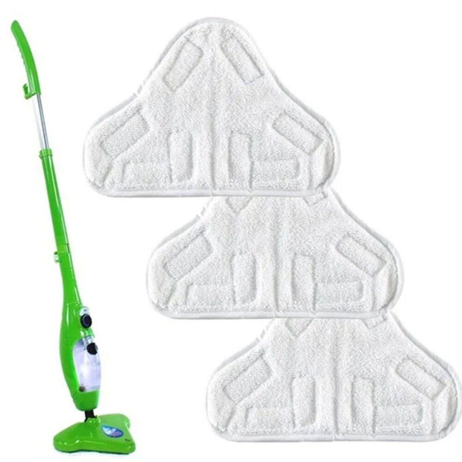 5PCS Ultra Soft Microfiber Steam Mop Pads - White