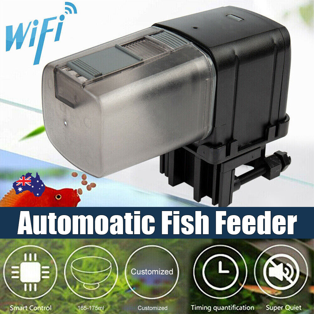 WiFi Remote Control Automatic Fish Feeder USB 1pc