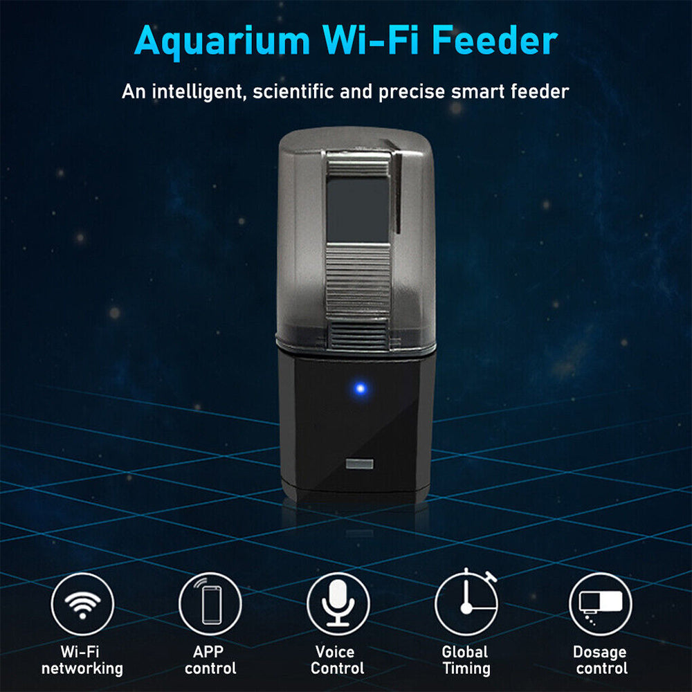 WiFi Remote Control Automatic Fish Feeder USB 1pc