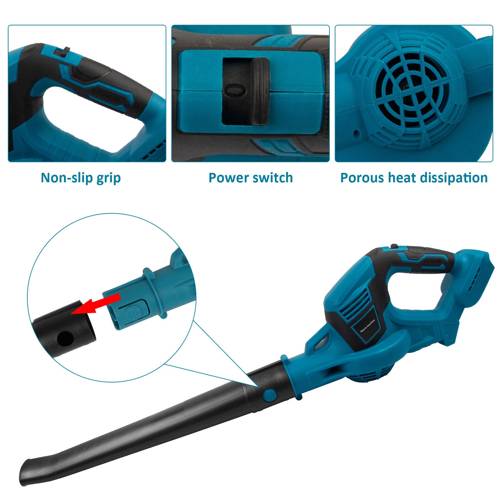 Lightweight Cordless Leaf Blower 18V Makita Compatible