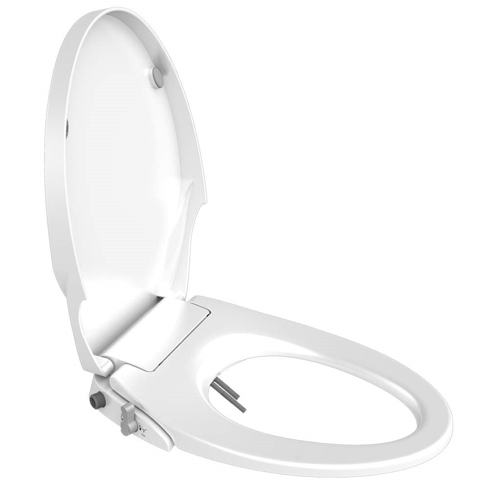 Dual Nozzle Non Electric Bidet Toilet Seat, Soft-Close