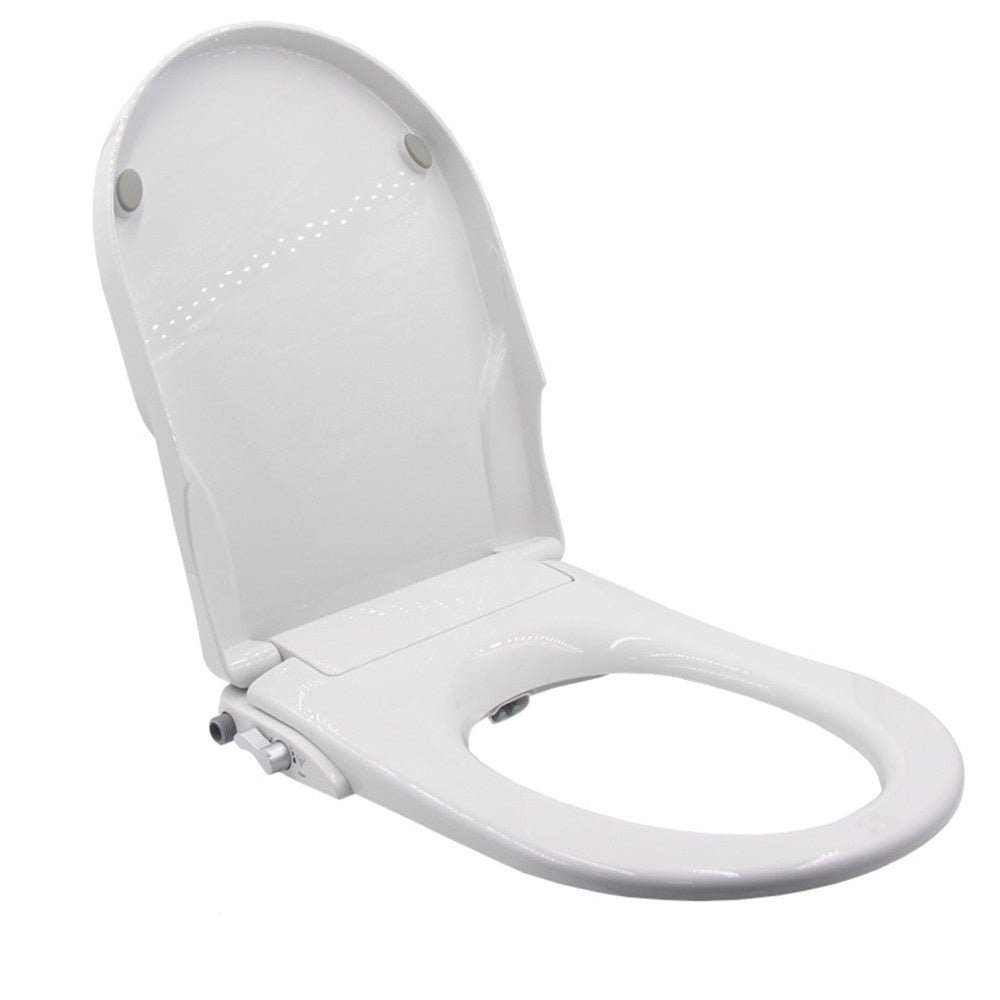 Dual Nozzle Non-Electric Bidet Toilet Seat, Soft-Close, Adjustable