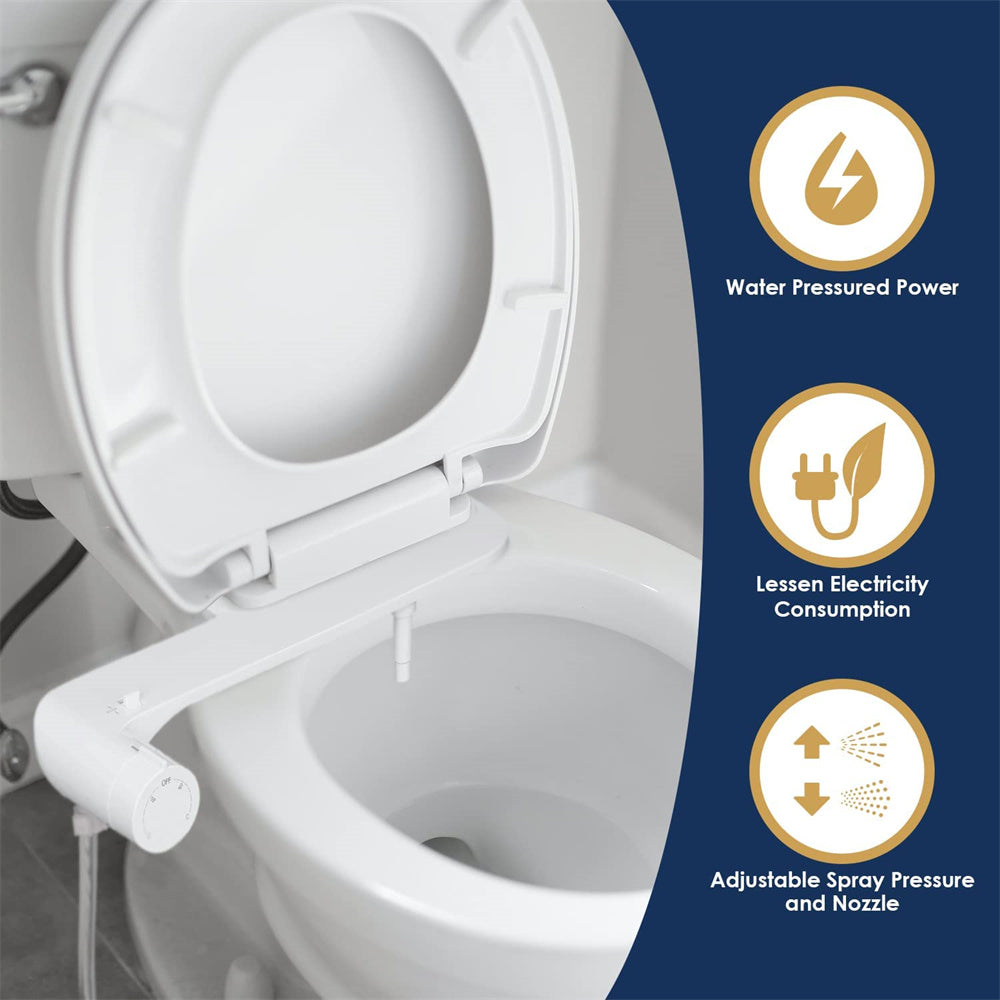 Adjustable Nozzles Toilet Bidet Seat with Cold Water Spray