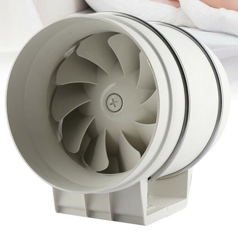 8" Silent Inline Extractor Fan, Waterproof, 130W