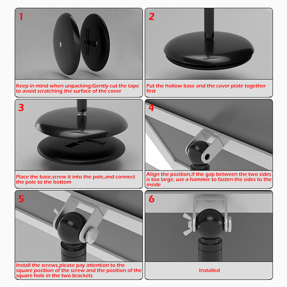 Adjustable A4 Floor Poster Stand with 360 Rotation, Durable Metal