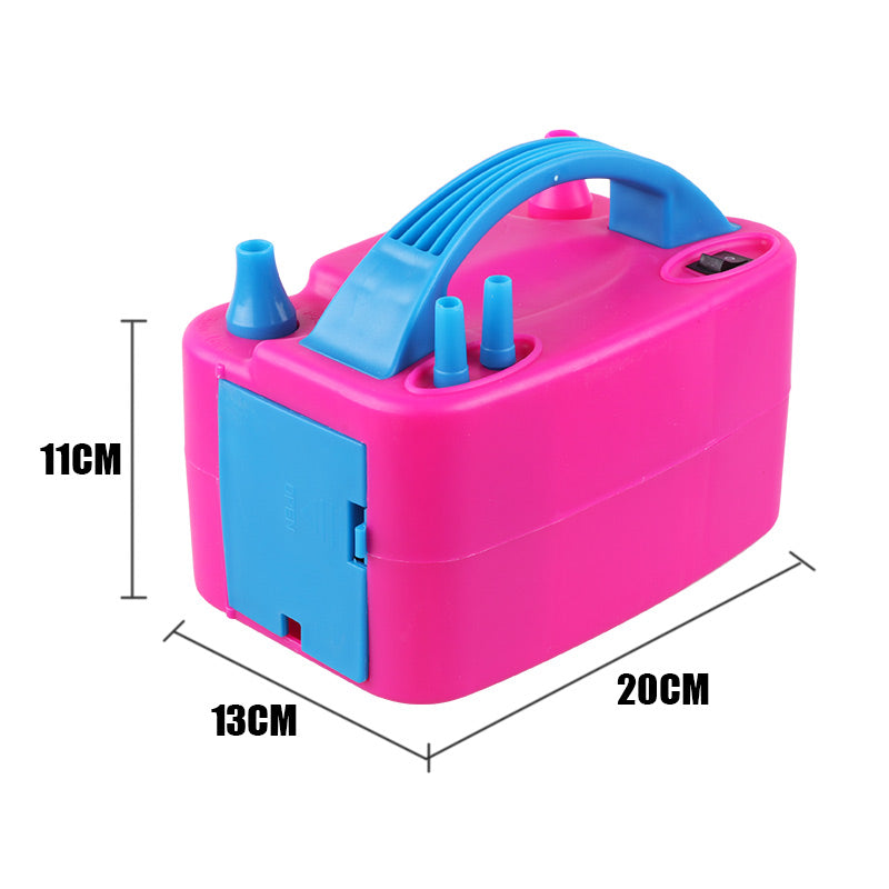 600W Portable Electric Balloon Pump, 2 Nozzles, 80 Balloons