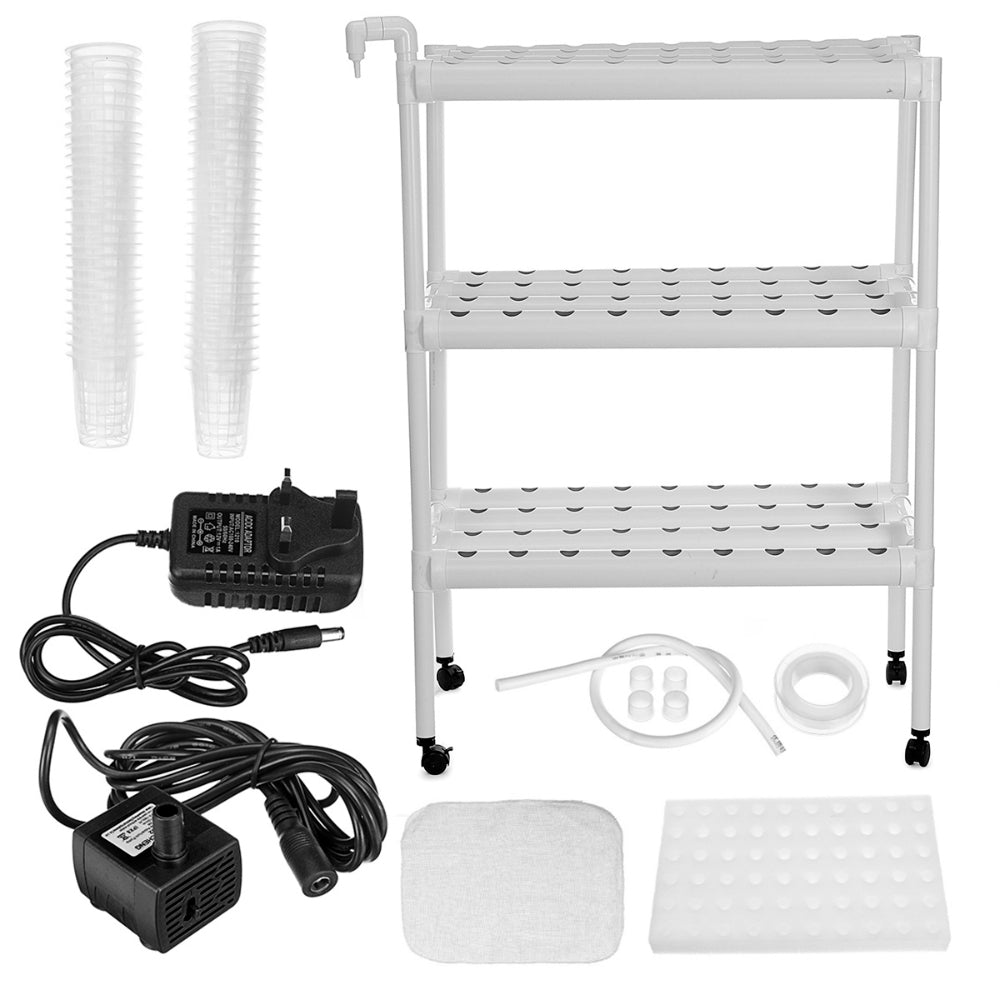 108-Site Vertical Hydroponic Grow System with Timer and Pump