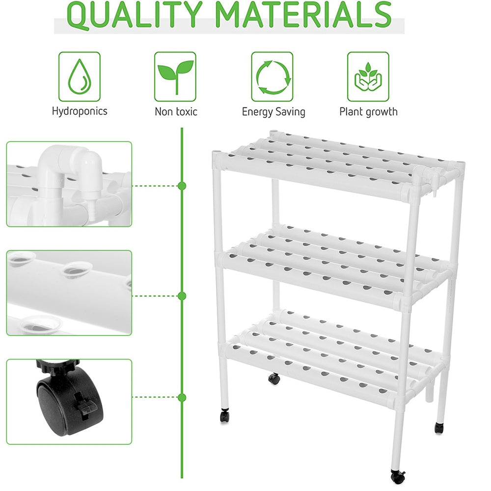 108-Site Vertical Hydroponic Grow System with Timer and Pump