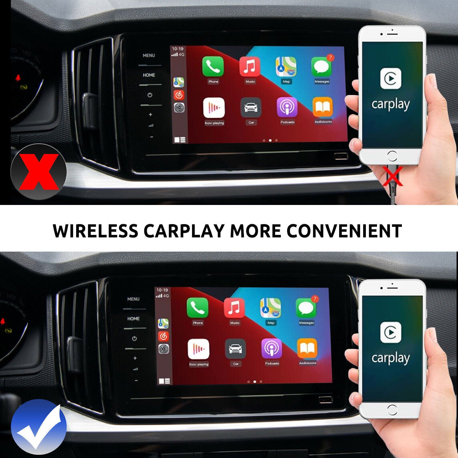 Wireless CarPlay Adapter Dongle, AirPlay, Siri Support