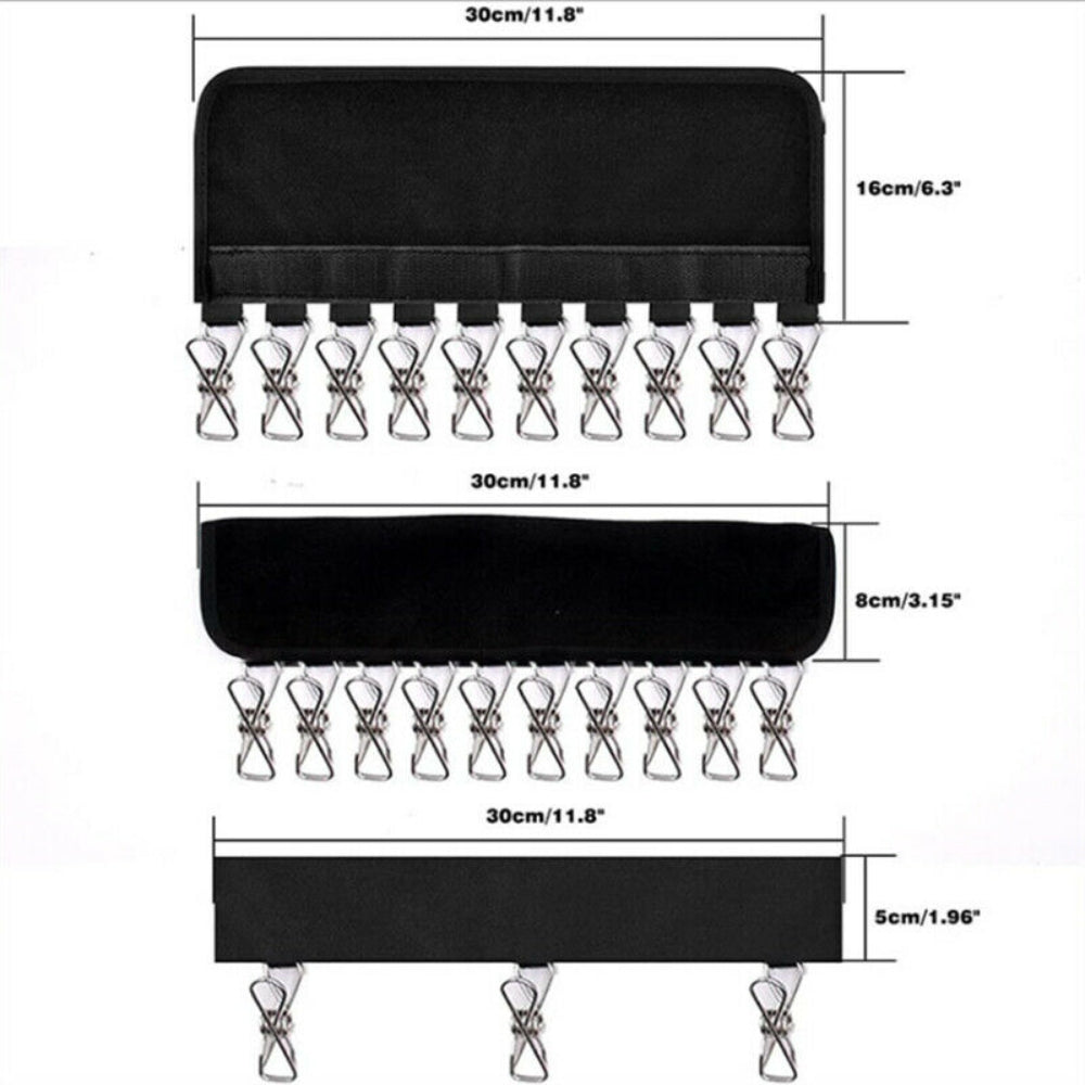 2X 10 Clips Neoprene Cap Rack Hanger Hat Organizer Closet