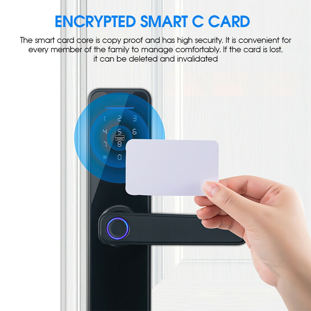 5-in-1 WIFI Smart Door Lock Biometric App Control - Tuya