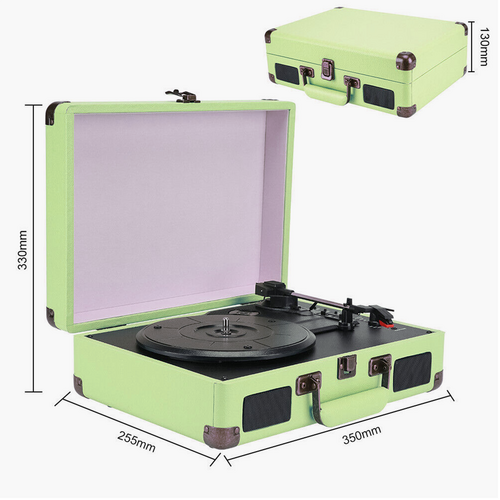 Bluetooth Vinyl Turntable with Stereo Speakers & USB