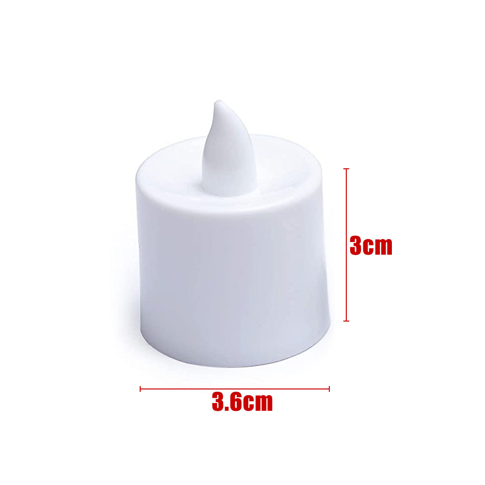 24PCS Cool LED Flameless Tea Light Candles, White Shell