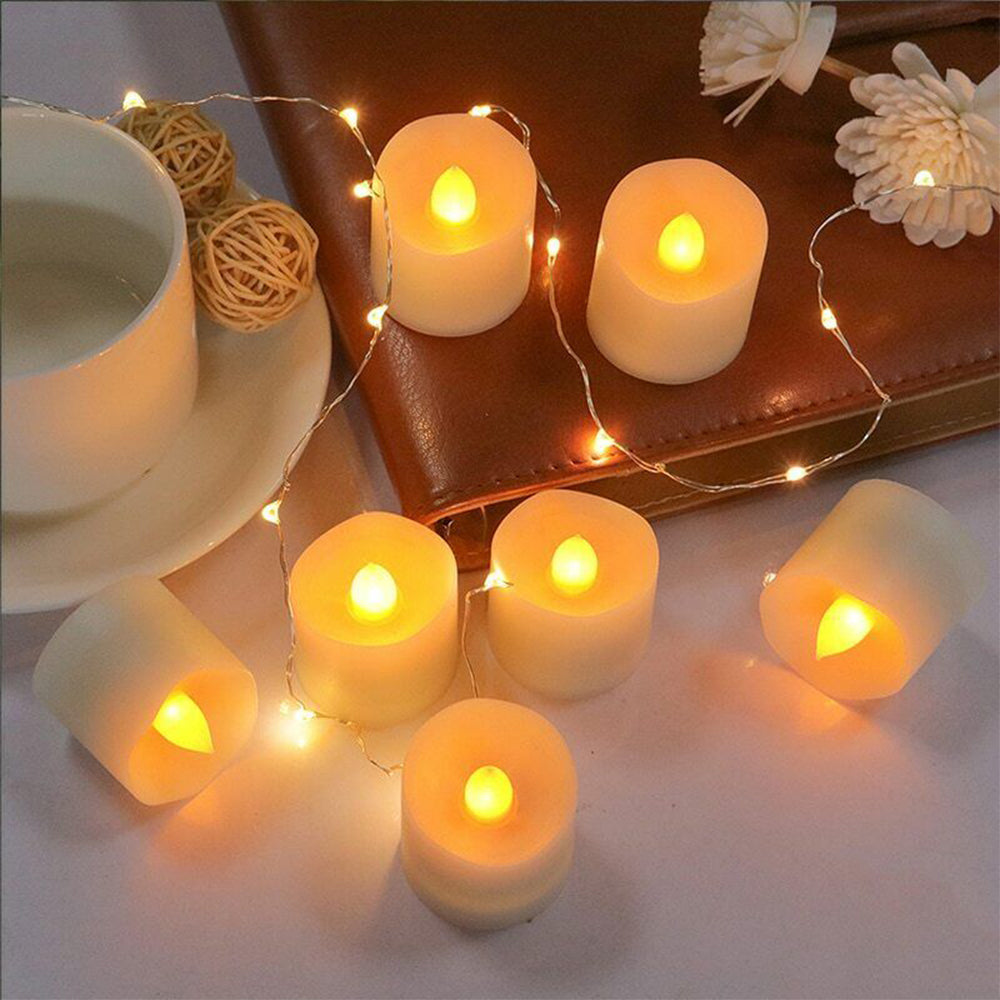 24PCS Warm White Flameless LED Tealights Decoration