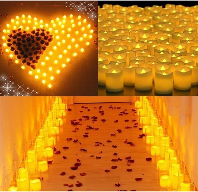 48PCS Flameless LED Tea Light Candles Warm White Decoration