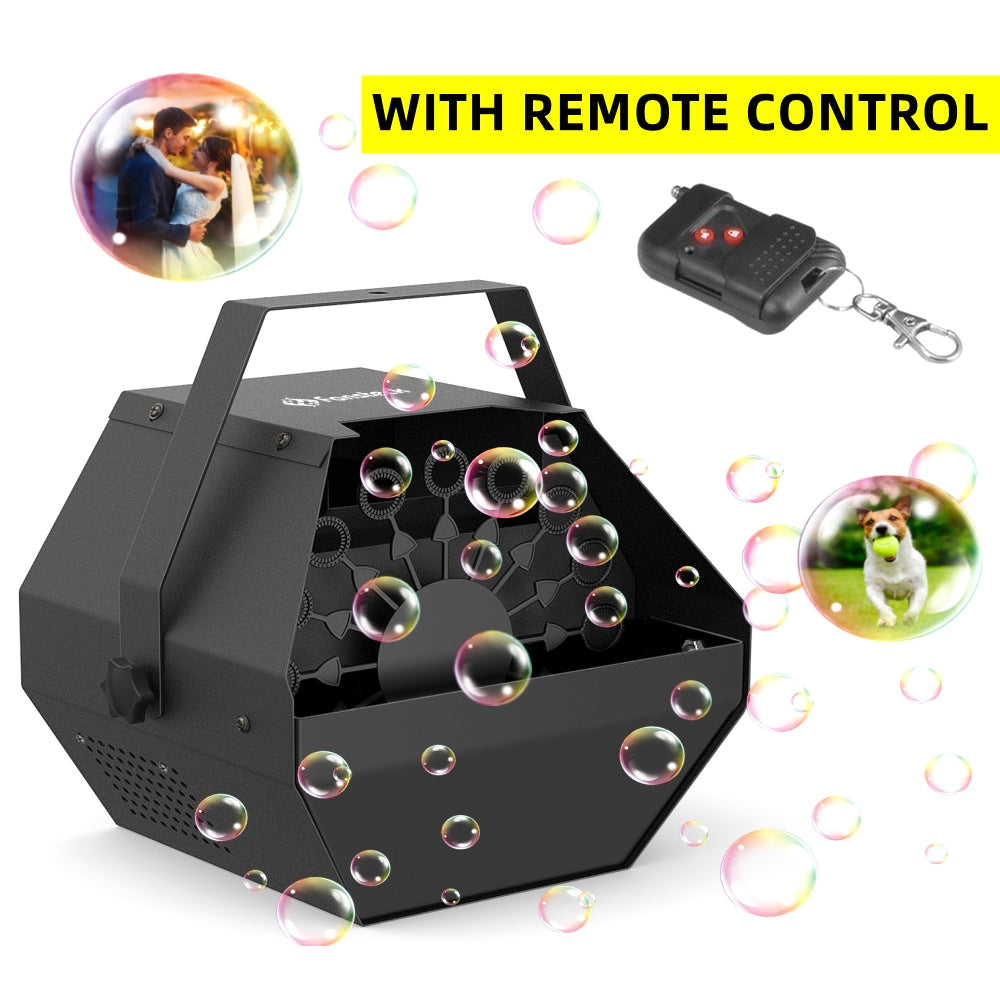 High-Power Electric Bubble Machine with Remote, 0.75L