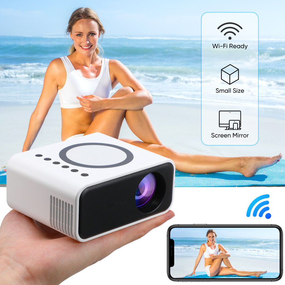 Mini Portable 1080P HD Smart Projector, Dual-Mode, WIFI, Bluetooth