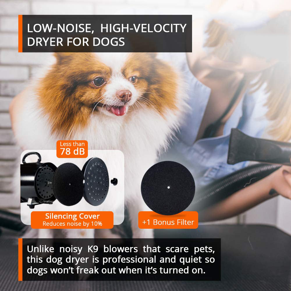 2800W Adjustable Dog Dryer with 4 Nozzles