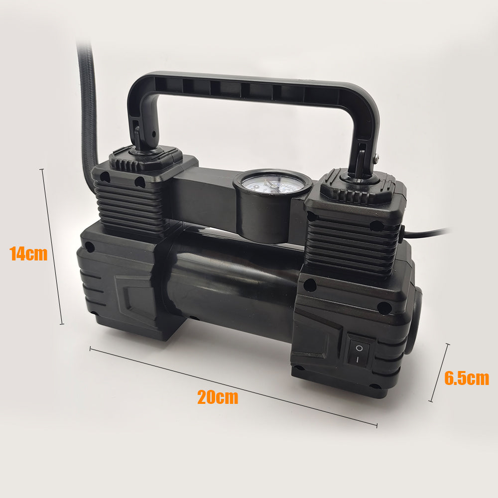 12V 120PSI Portable Air Compressor Pump, Double Cylinder