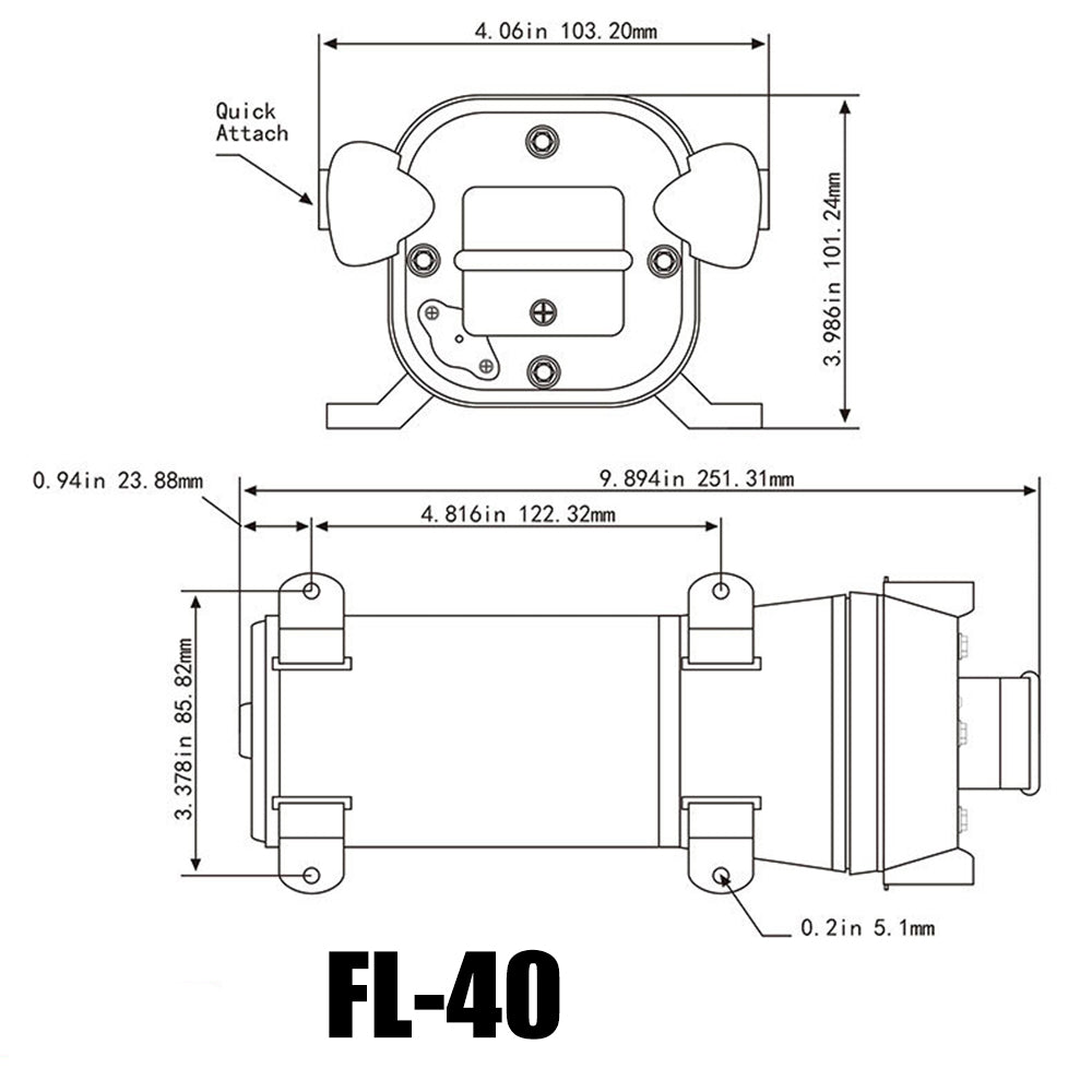 Durable 12V High Pressure Water Pump 17LPM - Caravan, Boat, Camp