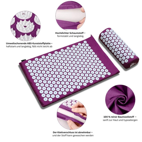 Purple Massage Acupressure Mat Yoga Sit Lying Mats Pain Stress Soreness Relax AU NEW