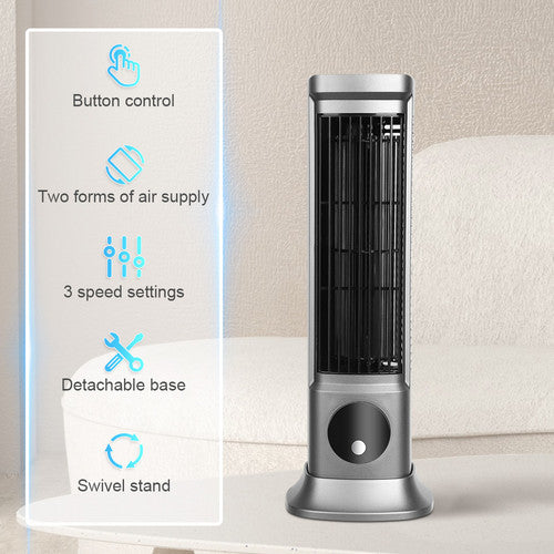 Air Conditioner Fans Portable Cooling Ace with 3 Speeds Tower Fan Quiet Desk
