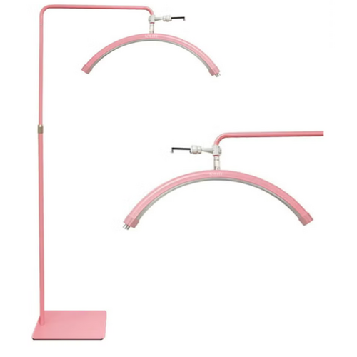 Pink Half Moon Floor Fill Lamp for Salon Tattoo Eyelash Makeup Beauty LED Lash Light