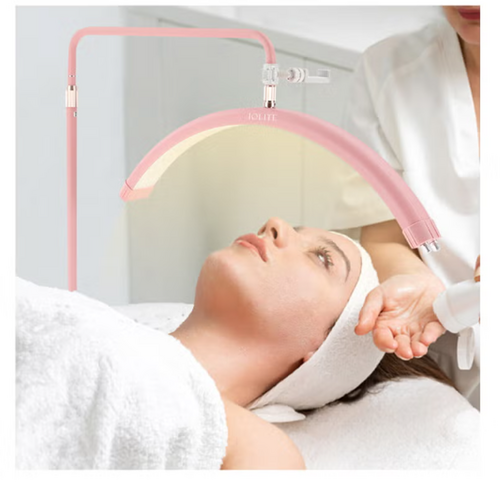 Pink Half Moon Floor Fill Lamp for Salon Tattoo Eyelash Makeup Beauty LED Lash Light