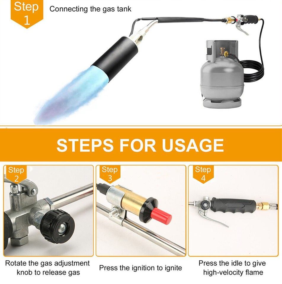 Spring Summer Weed Burner Kits Shrub Grass Killer Propane Gas Torch Garden