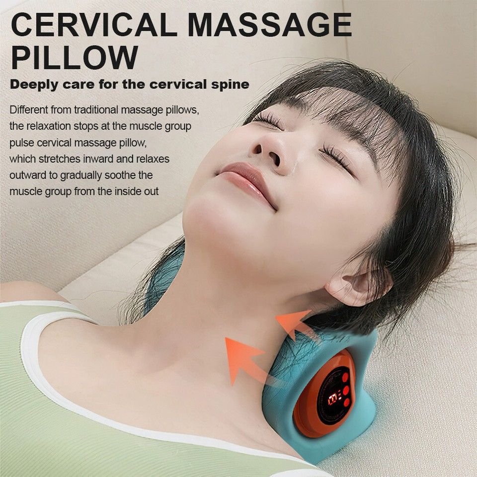 Hugterra Massager Electric Neck Massager Relaxer Portable Shiatsu Massage Pillow
