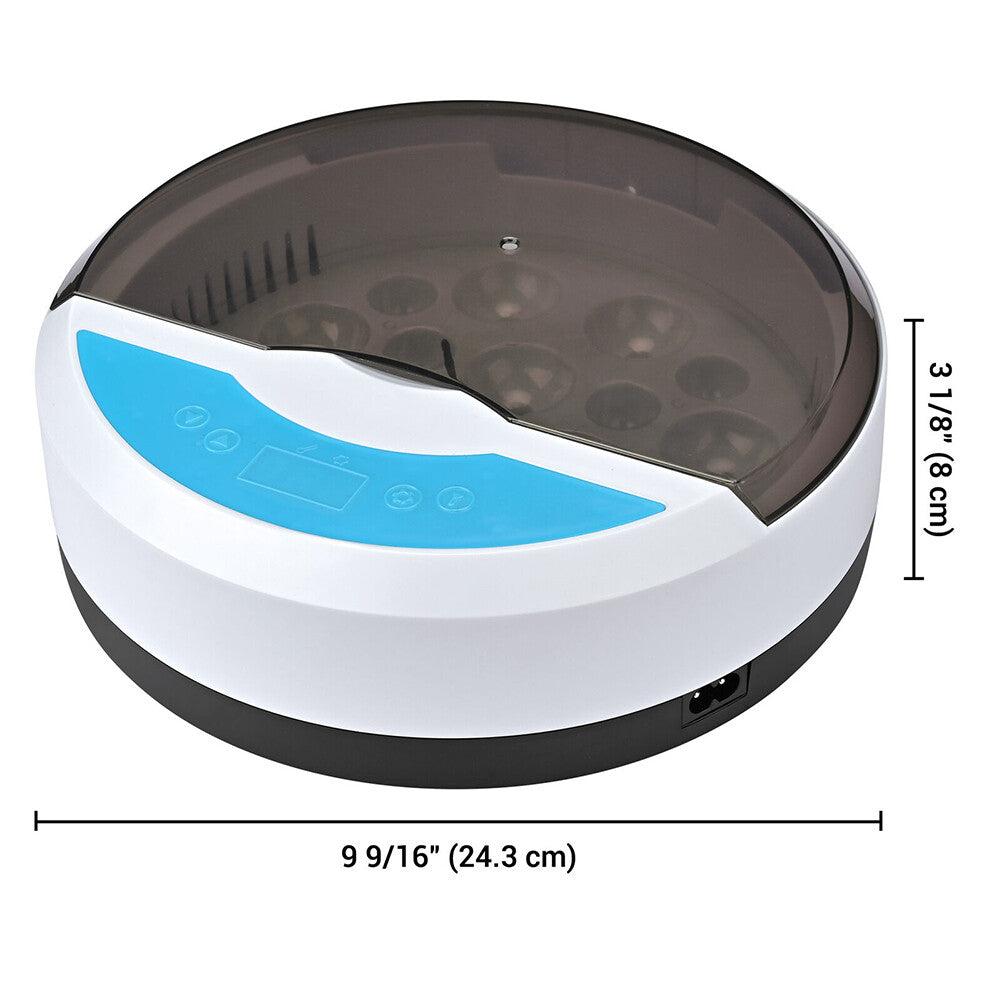9 Egg Incubator Semi-Automatic Digital Temperature Chicken Duck Eggs Poultry