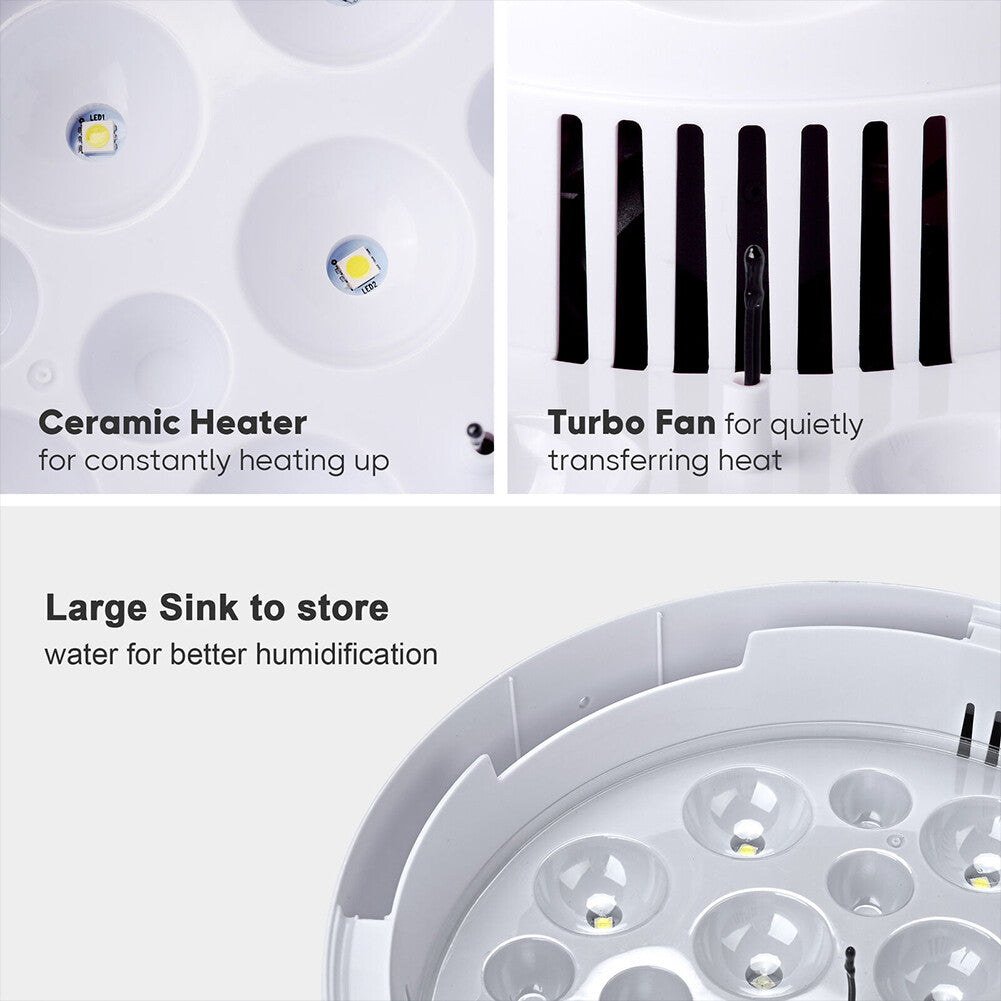 9 Egg Incubator Semi-Automatic Digital Temperature Chicken Duck Eggs Poultry