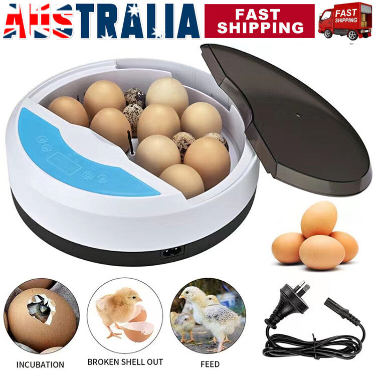 9 Egg Incubator Semi-Automatic Digital Temperature Chicken Duck Eggs Poultry