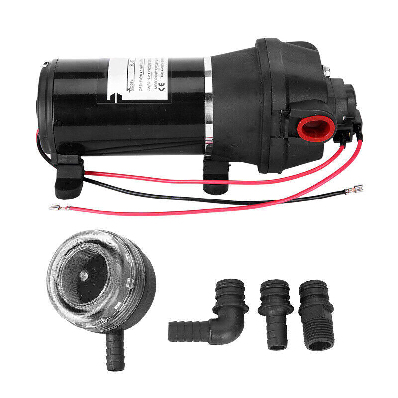 12V Water Pump 17LPM High Pressure Self-Priming for Caravan Camping Boat Marine