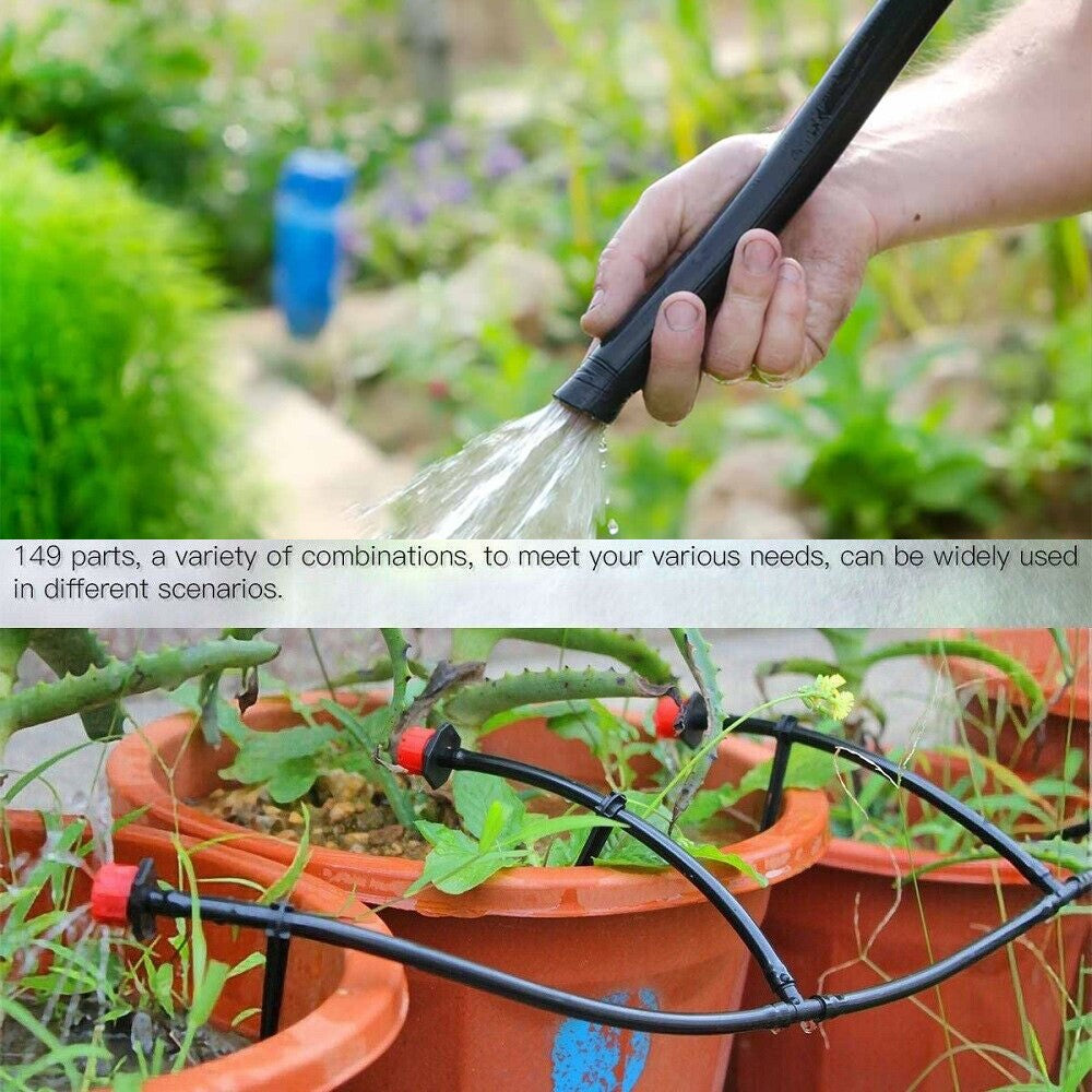 201X 50M Hose Garden Irrigation System Greenhouse Plant Watering DIY Micro Drip