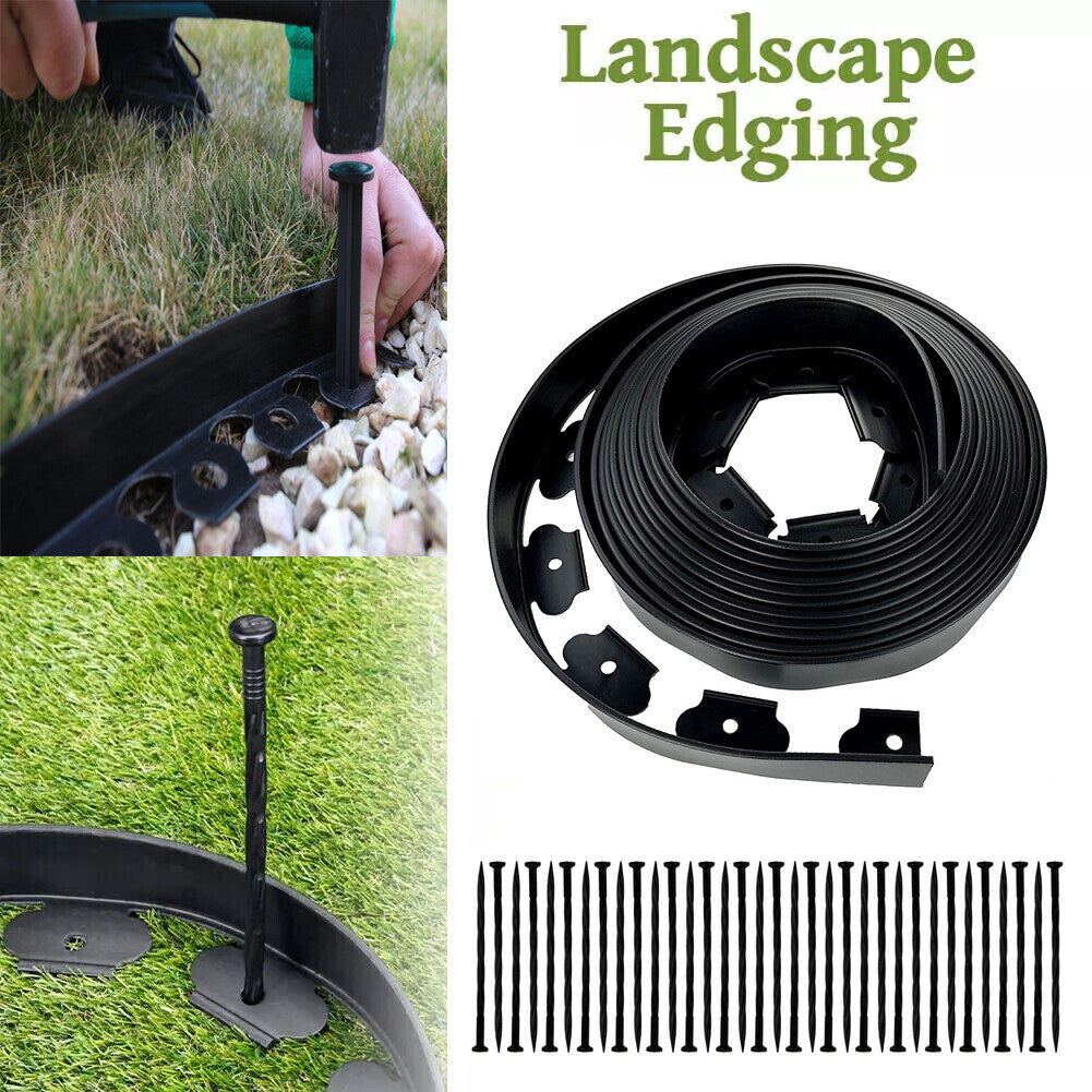 10M Fence Landscape Garden Lawn Edging Border Flexible Plant Grass Barrier