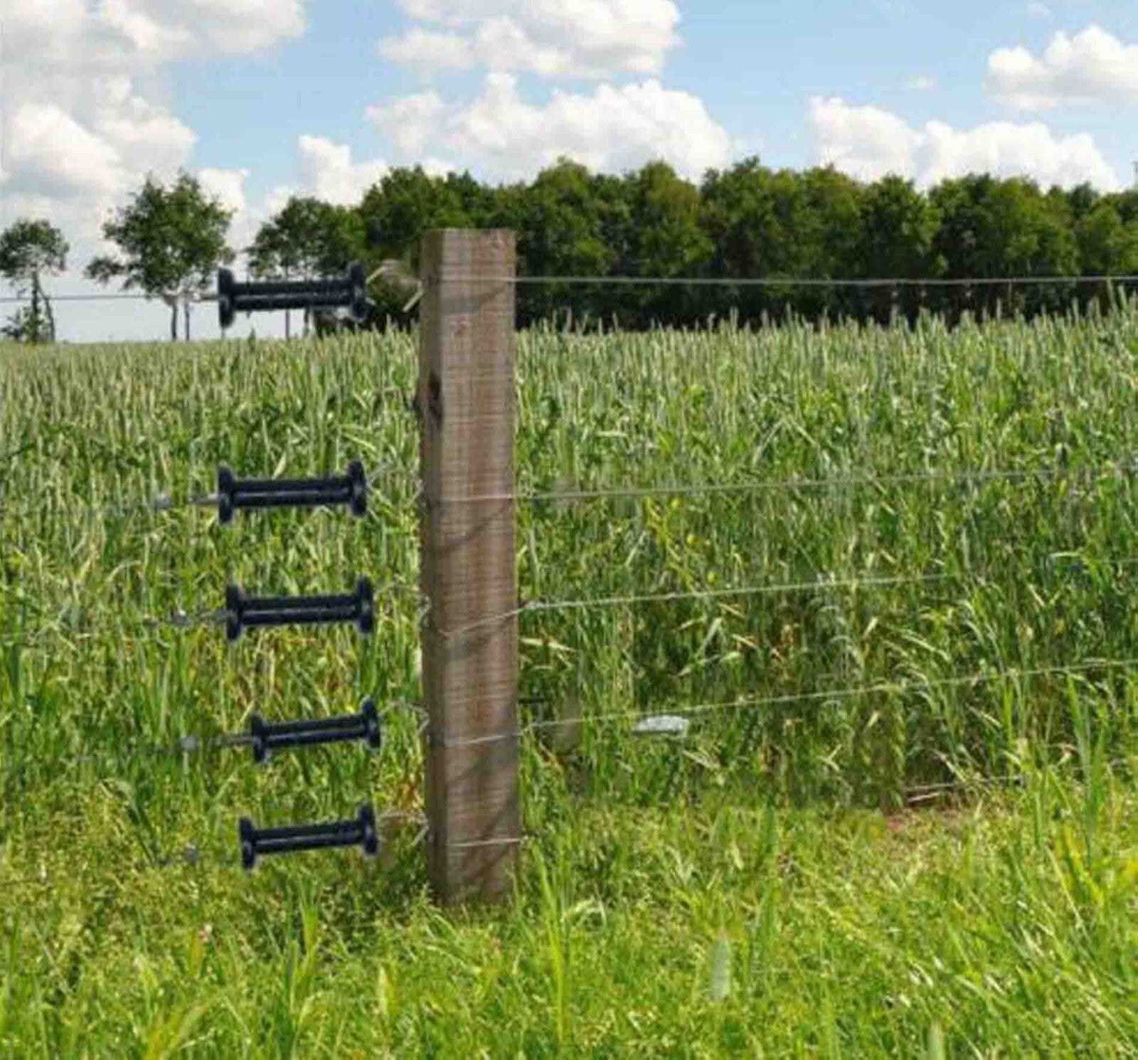 10x Electric Fence Gate Handle Compact Insulated Spring Handles with Hook Black