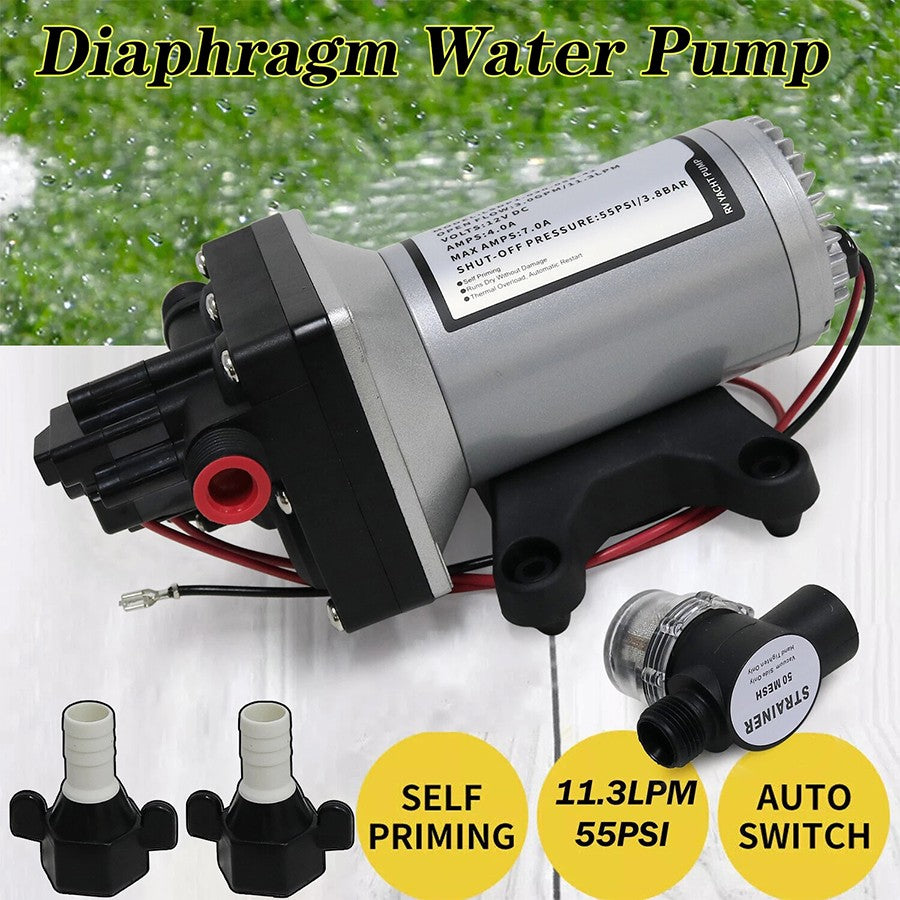 12v Replace SHURflo 4009 Water Pump & Twist on Filter for Caravan Boat Marine AU