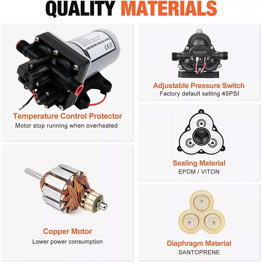 12v Replace SHURflo 4009 Water Pump & Twist on Filter for Caravan Boat Marine AU