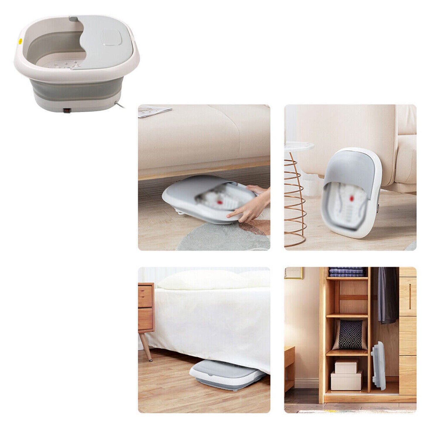 Electric Foot Spa Massager Footbath Pedicure Heat Soak Home Bath Tub Massage