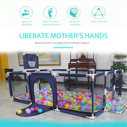 1.8M Large Baby Playpen Safety Gate Kids Toddler Fence Play Activity Center AU